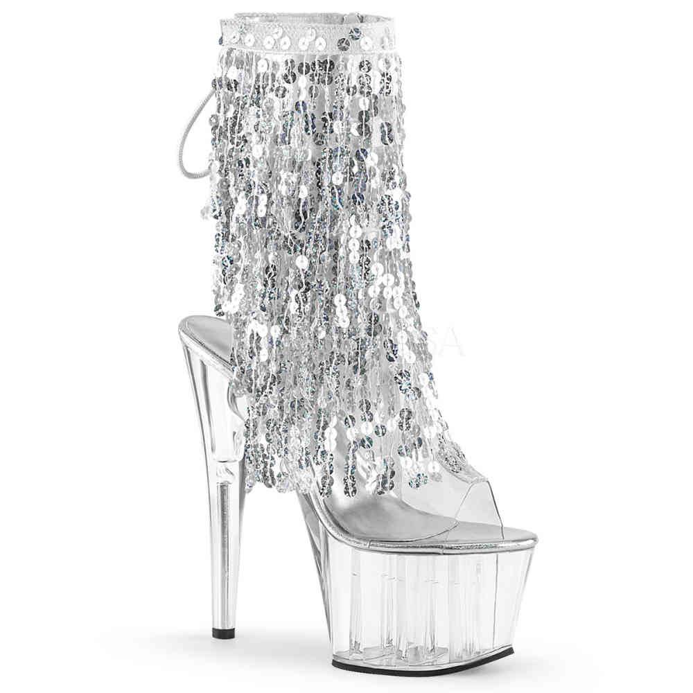 Pleaser - ADORE1017SQF Bottes de plateforme, Pole dance chaussures - Chaussures de pole dance - Couleur argent Product image